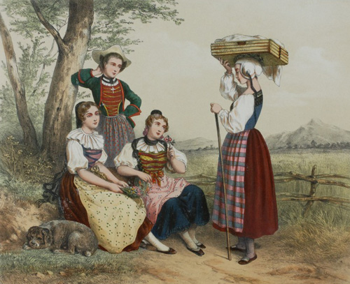 Women in traditional clothing from Canton of Schaffhausen