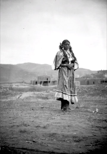 Girl at Taos Pueblo New Mexico 1895