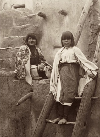 Acoma tribe Mother and daughter 1900