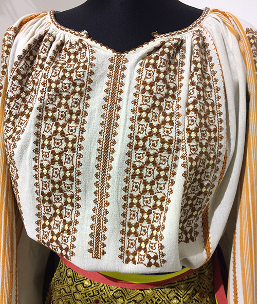 Modern Romanian embroidered blouse