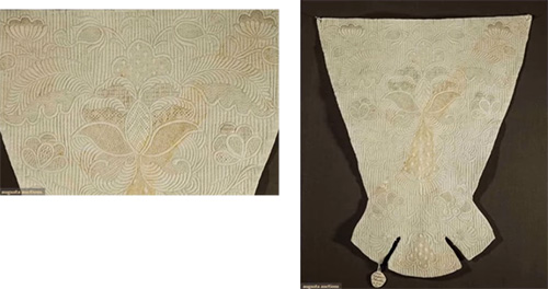 linen stomacher from very early 18th-century