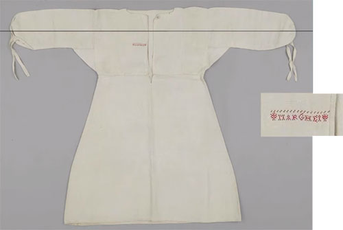 Swedish traditional linen chemise 1800-1899