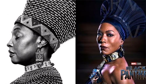 Zulu woman and queen Ramonda from Black Panther