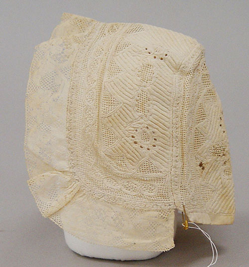 Delicate lady’s cap embellished with whitework and lace, Germany, the early 18th century